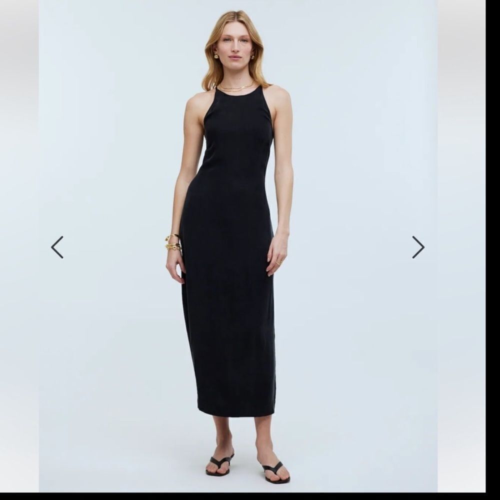 NWT Madewell Crisscross Midi Slip Dress in Cupro-Blend